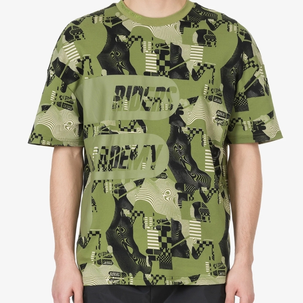 Fila VR46 Oversized Riders Academy Graphic Green T-Shirt Size XS